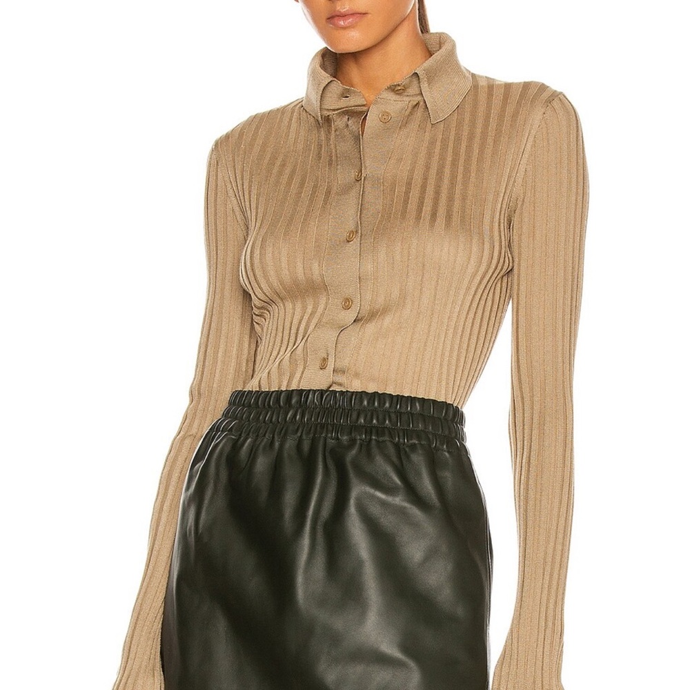 Bottega Veneta - Silk Ribbed Cardigan - Size 36 IT